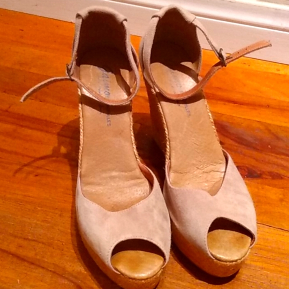 Suede wedges